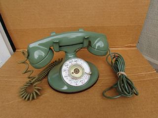 Vintage Antique Green Plastic Bakelite Telephone Phone Western Electric