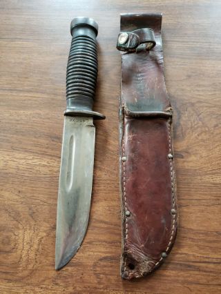 Vintage Ww2 Case Xx 337 - 6”q Quartermaster Knife & Sheath