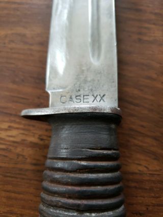 Vintage WW2 Case XX 337 - 6”Q Quartermaster Knife & Sheath 2