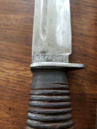 Vintage WW2 Case XX 337 - 6”Q Quartermaster Knife & Sheath 3