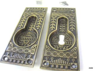 2pc Antique Bronze Unique Design Keyole Cover Set 5.  25 " X 2 ",  Made In India