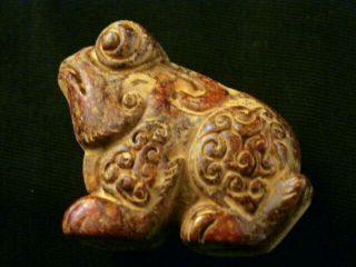 Wonderful Chinese Old Jade Hand Carved Mystical Frog Little Statue U232