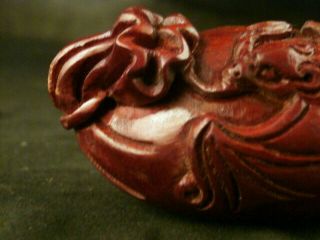 Wonderful Chinese Wood Hand Carved Bat On Sack Statue U151 2
