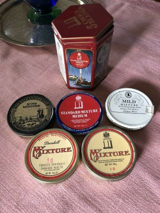 Dunhill And Other Vintage Tins In Metal Box