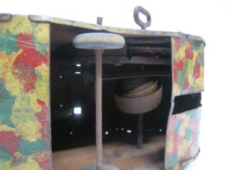 Vintage Tin Litho Marx US Army Tank No.  3 Mechanical Wind Up Toy 8