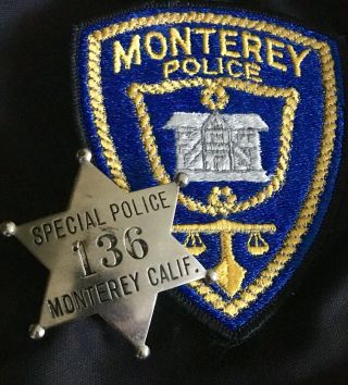 Vintage 1920’s Monterey California Badge & Patch - La Stamp & Staty