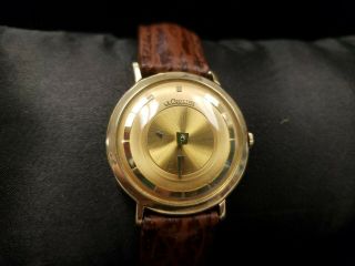 Vintage Jaeger Lecoultre Mystery Dial Mens Watch Gold Filled Mad Mens Era