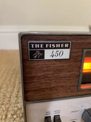 The Fisher 450 - T Stereo Receiver VINTAGE Solid State Amplifier 450 Phono Preamp 12