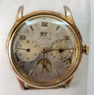 Universal Genève Triple Calendar Moonphase Cal 291 Mechanical Vintage Watch - Nr