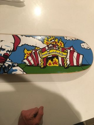 Vintage 1994 Sonic Simon Woodstock RARE OG skateboard deck 90s 3