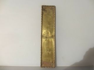 Antique Brass Finger Plate Push Door Handle Vintage Beading Old 4