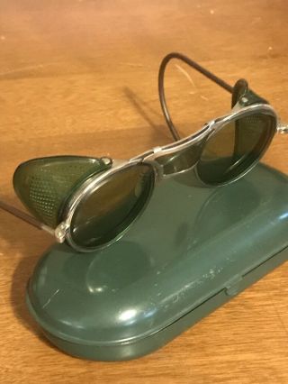 Vintage Bausch & Lomb B&L Motorcycle Safety Glasses Goggles 2