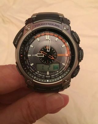 Casio Pro Trek Pathfinder Paw - 5000 Watch Men From Japan Rare