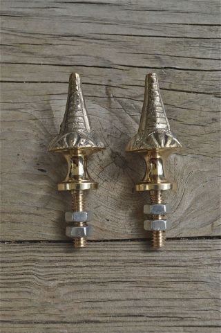 A Quality Antique Brass Furniture Or Clock Finials Z7