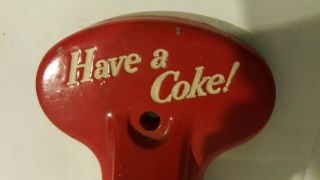 Vintage 1950 ' s NOS Coca Cola Advertising push pull metal/plastic door handle 8