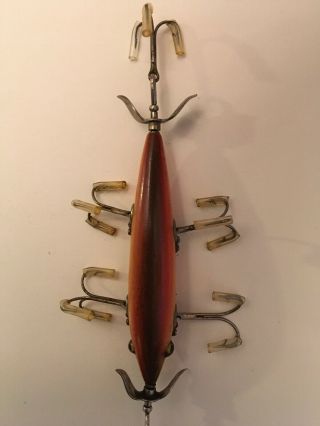 VINTAGE HEDDON DOWAGIAC 5 HOOK 150 FISHING LURE - N.  R. 4