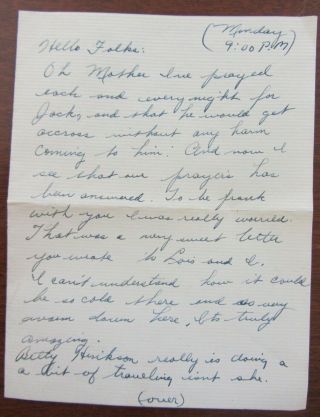 WWII letter,  famous B - 25 TUSKEGEE AIRMAN,  AFRICAN AMERICAN,  WW2,  ALS 2