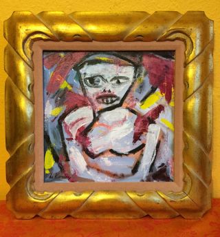 Signed Willem De Kooning Antique Vintage Oil Painting Pablo Picasso