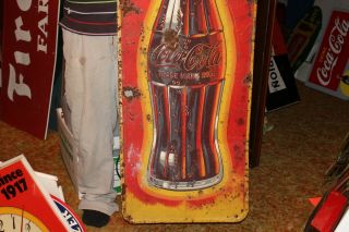 Large Vintage 1951 Coca Cola Bottle Soda Pop Bottle Gas Station 53 