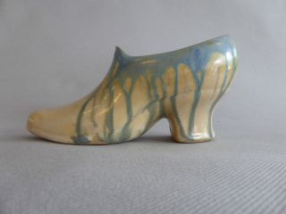 Lovely Shoe Seventies Belgium Drip Glaze Pottery Belgian Art