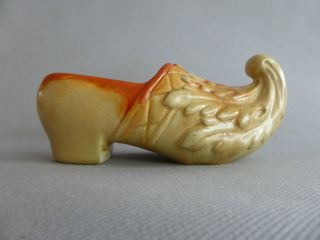 Lovely Shoe Seventies Thulin Orange Belgium Drip Glaze Pottery Belgian Art