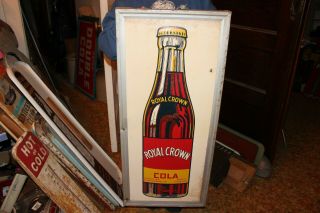 Large Vintage 1948 Rc Royal Crown Cola Soda Pop 36 " Embossed Metal Gas Oil Sign