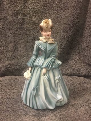 Vintage " Sarah " Florence Ceramics Pasadena Ca Porcelain Victorian Lady Figurine