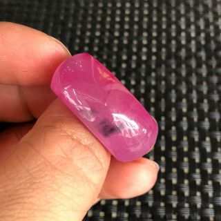 Chinese Purple Jadeite Jade Handwork Collectible Saddle Shape Rare No.  11.  5 Ring