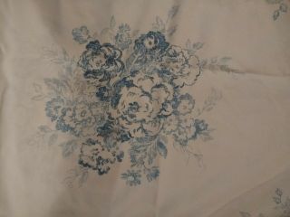Vtg Ralph Lauren Brookdale Catalina Blue Floral Queen Sheet Set & 2 Pillowcases