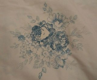 Vtg Ralph Lauren Brookdale Catalina Blue Floral Queen Sheet Set & 2 Pillowcases 4