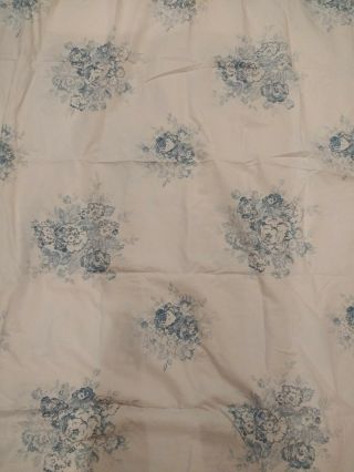 Vtg Ralph Lauren Brookdale Catalina Blue Floral Queen Sheet Set & 2 Pillowcases 5