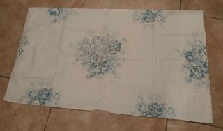 Vtg Ralph Lauren Brookdale Catalina Blue Floral Queen Sheet Set & 2 Pillowcases 8