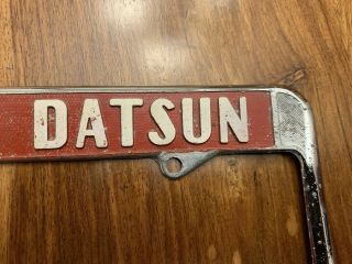 Vintage License Plate Tag Frame Datsun Monterey 5