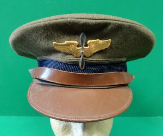 Army Air Forces Aviation Cadet Visor Cap W/cap Badge