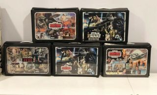 Vintage Star Wars Action Figure Vinyl Cases Complete Set Of 5 Vintage Kenner