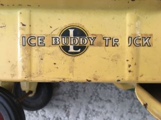 Vintage Buddy L Ice Truck Pressed Steel 1930’s Large 21” Long 7