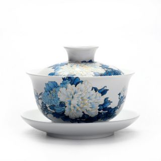 150ml Porcelain Teaware Gaiwan For Green Tea Tureen Covered Bowl Handpainted Lid