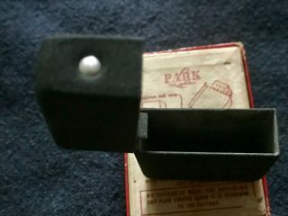 Vintage WW2 Military Black Crackle PARK SHERMAN Lighter NIB WWII 4 - Barrel Hinge 6