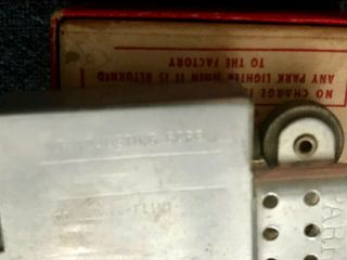 Vintage WW2 Military Black Crackle PARK SHERMAN Lighter NIB WWII 4 - Barrel Hinge 8