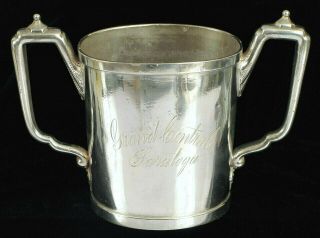 Antique Rare Saratoga Springs Grand Central Hotel 1872 - 1874 Silver Plated Cup