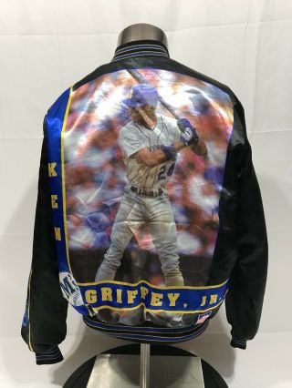 Vtg Ken Griffey Jr Satin Jacket Fanimation Starline L 1991 Seattle Mariners MLB 5