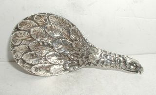 " Rare George Iii Solid Silver Eagle Wing Caddy Spoon " Birmingham 1819