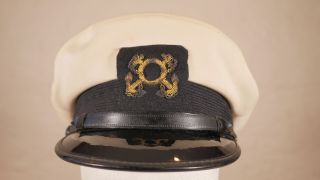 Vtg 60s 70s Abercrombie Fitch Madison White Captains Skipper Yacht Hat Cap 6 7/8