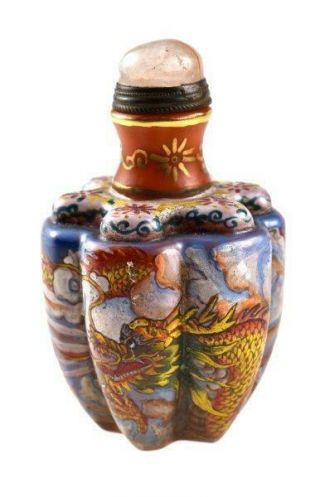 Rare Chinese Antique Hand Painted Snuff Bottle
