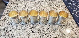 6 Vintage International Sterling 101 25 - 1 julep cups. 6