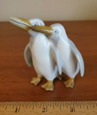 Vintage Pfeffer Gotha Germany Porzellan Porcelain Penguins Figurine