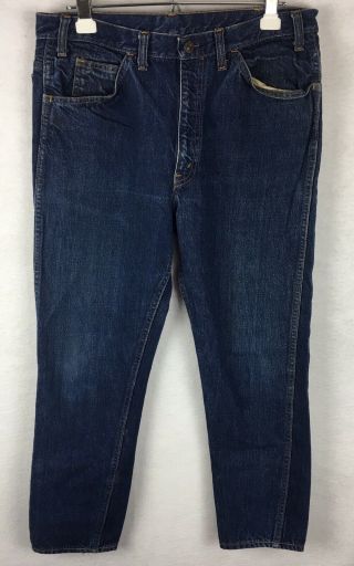 Vintage Levis Big E 606 Orange Tab Denim Blue Jeans Men’s Size 32x27 2