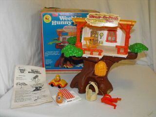 Vintage 1975 Sears Hasbro Winnie The Pooh Weebles Hunny Tree Complete W/ Box