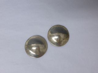 Vintage Sterling Silver Robert Lee Morris Modernist Disk Earrings