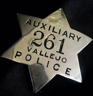 Vintage Late 1930’s Vallejo California Badge - Hallmarked Patrick & Co. 2